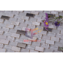 Natural Mother of Peral with Crystal and Stainless Steel Mosaic Tiles (CFP071)